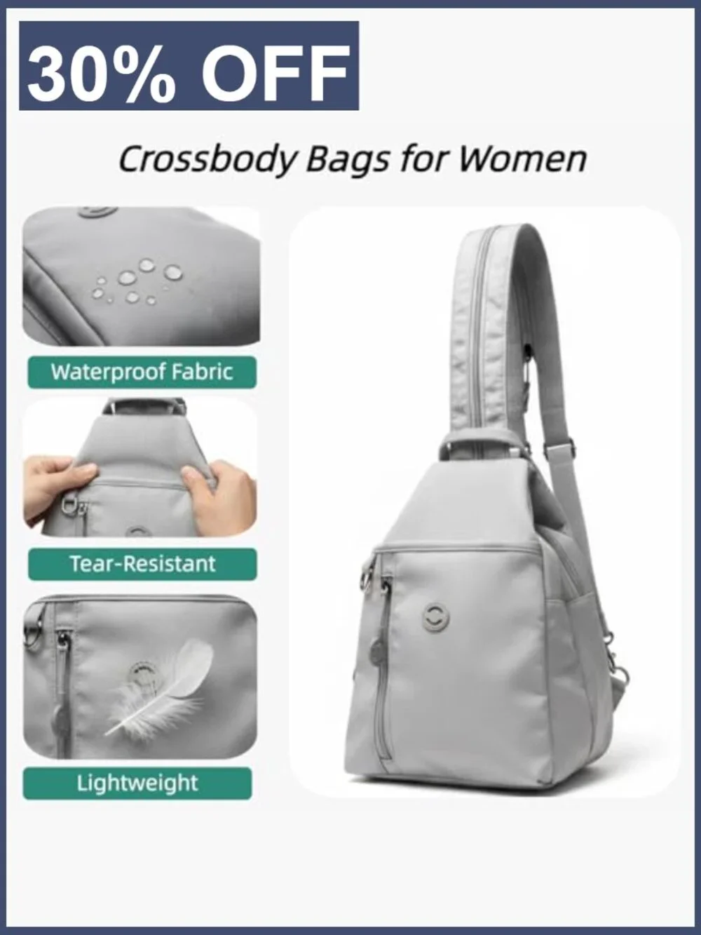 Oxford Anti-Theft Backpack for Women 3-in-1 Convertible Travel Purse